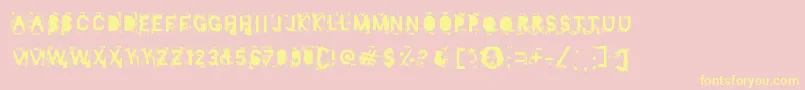 Mister Manson Font – Yellow Fonts on Pink Background