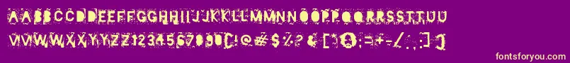Mister Manson Font – Yellow Fonts on Purple Background