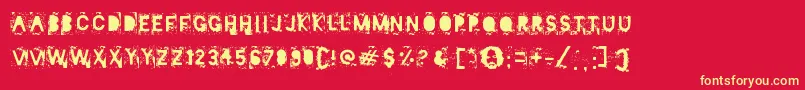 Mister Manson Font – Yellow Fonts on Red Background