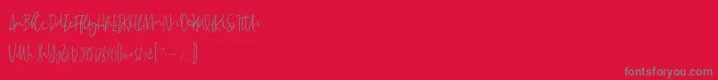 MadeleineDemo Font – Gray Fonts on Red Background