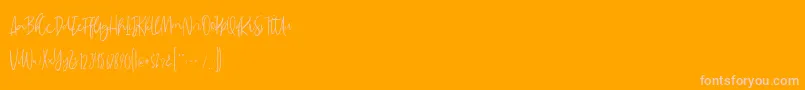 MadeleineDemo Font – Pink Fonts on Orange Background