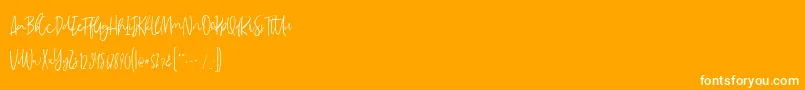 MadeleineDemo Font – White Fonts on Orange Background