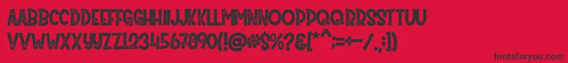 Mister Pumpkins Aged Font – Black Fonts on Red Background