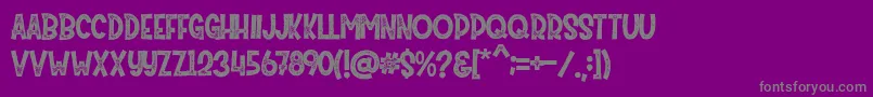 fuente Mister Pumpkins Aged – Fuentes Grises Sobre Fondo Morado