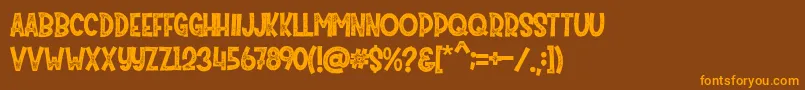 fuente Mister Pumpkins Aged – Fuentes Naranjas Sobre Fondo Marrón