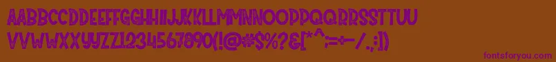 Mister Pumpkins Aged Font – Purple Fonts on Brown Background