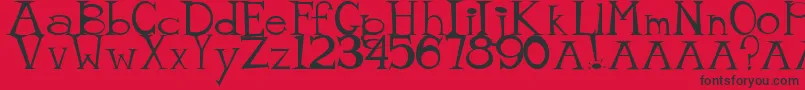 mister tate Font – Black Fonts on Red Background