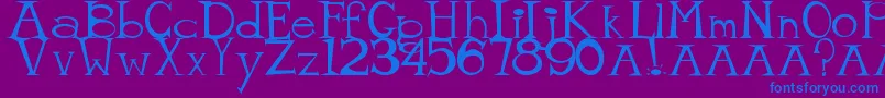 mister tate Font – Blue Fonts on Purple Background