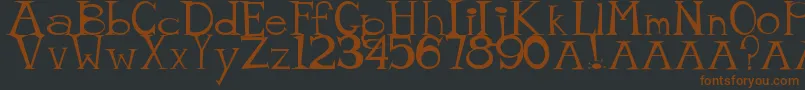 mister tate-fontti – ruskeat fontit mustalla taustalla
