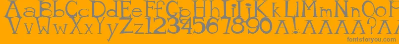 mister tate Font – Gray Fonts on Orange Background