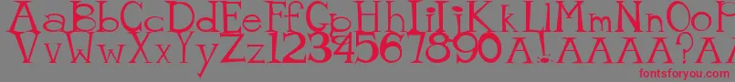 mister tate Font – Red Fonts on Gray Background