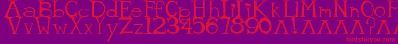 mister tate Font – Red Fonts on Purple Background