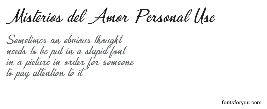 Schriftart Misterios del Amor Personal Use