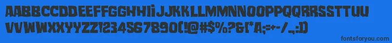 mistertwisted Font – Black Fonts on Blue Background