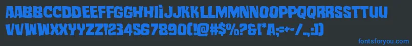 mistertwisted Font – Blue Fonts on Black Background