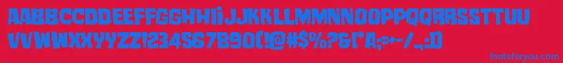 mistertwisted Font – Blue Fonts on Red Background