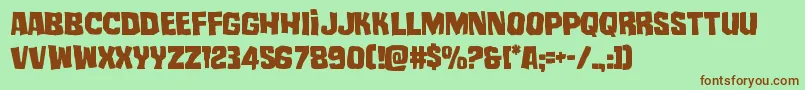 mistertwisted Font – Brown Fonts on Green Background