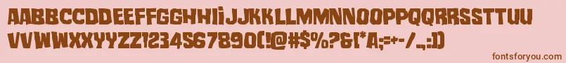 mistertwisted-fontti – ruskeat fontit vaaleanpunaisella taustalla