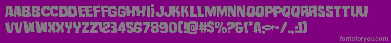 フォントmistertwisted – 紫の背景に灰色の文字