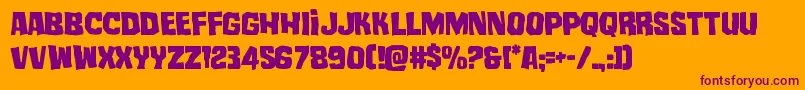 mistertwisted Font – Purple Fonts on Orange Background
