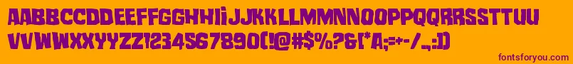 mistertwisted-Schriftart – Violette Schriften auf orangefarbenem Hintergrund