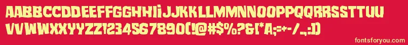mistertwisted Font – Yellow Fonts on Red Background