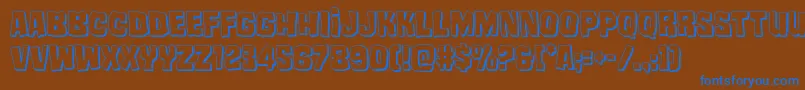 mistertwisted3d Font – Blue Fonts on Brown Background