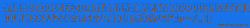 mistertwisted3d Font – Brown Fonts on Blue Background