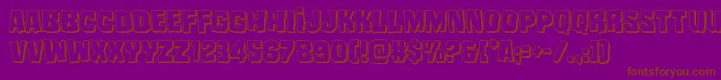 mistertwisted3d Font – Brown Fonts on Purple Background