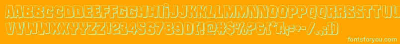 mistertwisted3d Font – Green Fonts on Orange Background