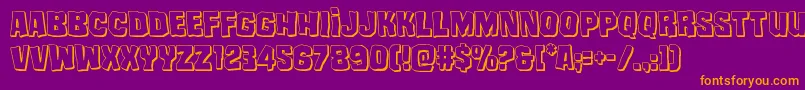 mistertwisted3d Font – Orange Fonts on Purple Background