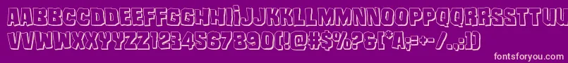 mistertwisted3d Font – Pink Fonts on Purple Background