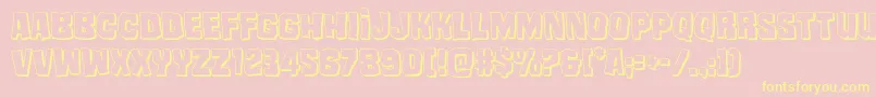 mistertwisted3d Font – Yellow Fonts on Pink Background