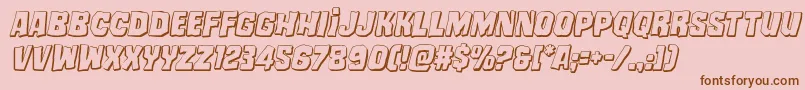 mistertwisted3dital Font – Brown Fonts on Pink Background