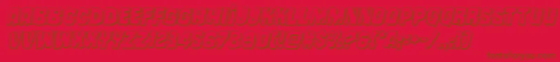mistertwisted3dital Font – Brown Fonts on Red Background