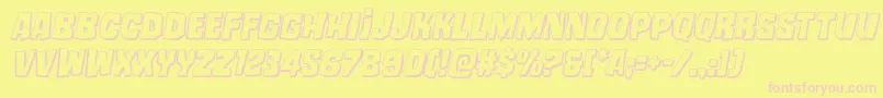 mistertwisted3dital Font – Pink Fonts on Yellow Background