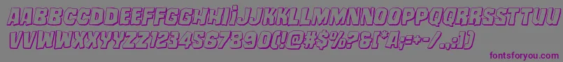 mistertwisted3dital Font – Purple Fonts on Gray Background