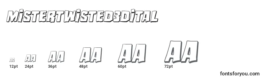 Mistertwisted3dital Font Sizes