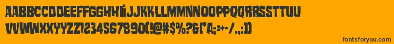 mistertwistedcond Font – Black Fonts on Orange Background