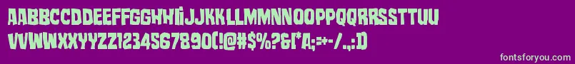 mistertwistedcond Font – Green Fonts on Purple Background