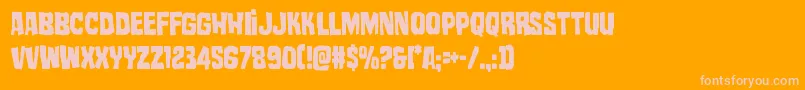 mistertwistedcond Font – Pink Fonts on Orange Background