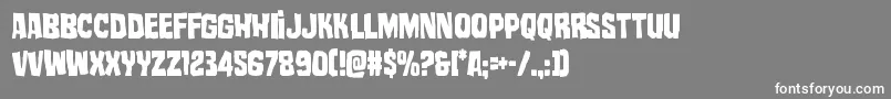 フォントmistertwistedcond – 灰色の背景に白い文字