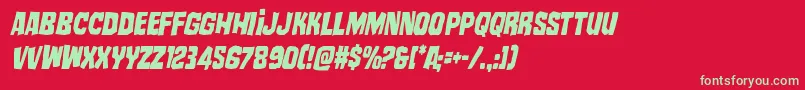 mistertwistedcondital Font – Green Fonts on Red Background