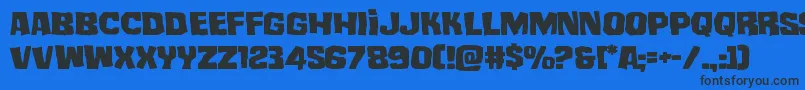 mistertwistedexpand-Schriftart – Schwarze Schriften auf blauem Hintergrund
