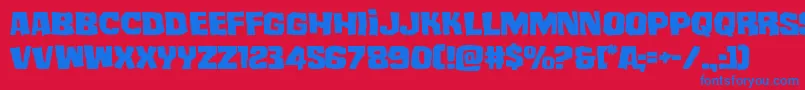 mistertwistedexpand Font – Blue Fonts on Red Background