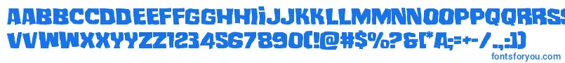 Czcionka mistertwistedexpand – niebieskie czcionki na białym tle