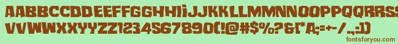 mistertwistedexpand Font – Brown Fonts on Green Background