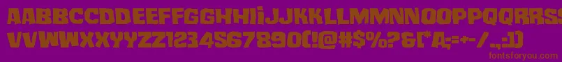 mistertwistedexpand Font – Brown Fonts on Purple Background