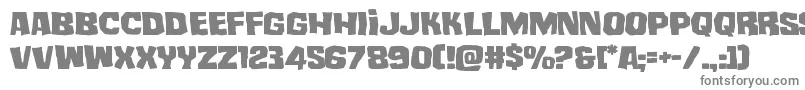 フォントmistertwistedexpand – 白い背景に灰色の文字