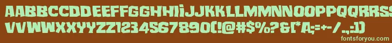 mistertwistedexpand-fontti – vihreät fontit ruskealla taustalla